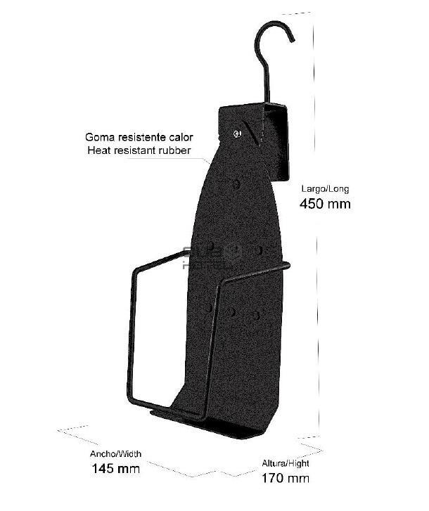 Black Steel Iron Stand